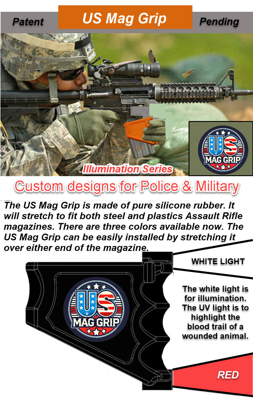 US Mag Grip: ILLUMINATED WHITE/RED