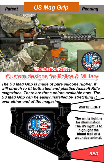 US Mag Grip: ILLUMINATED WHITE/RED