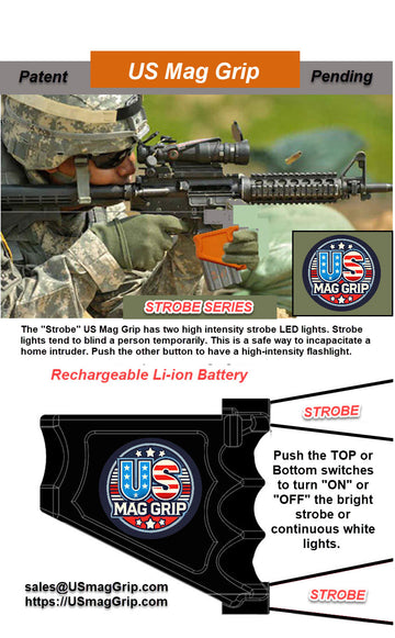 US Mag Grip: ILLUMINATED WHITE STROBE